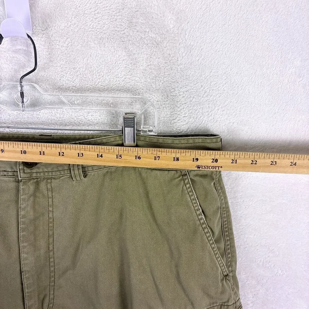 VTG Polo Ralph Lauren Cargo Shorts Men 40 Olive Baggy Preppy Grunge Military Y2K